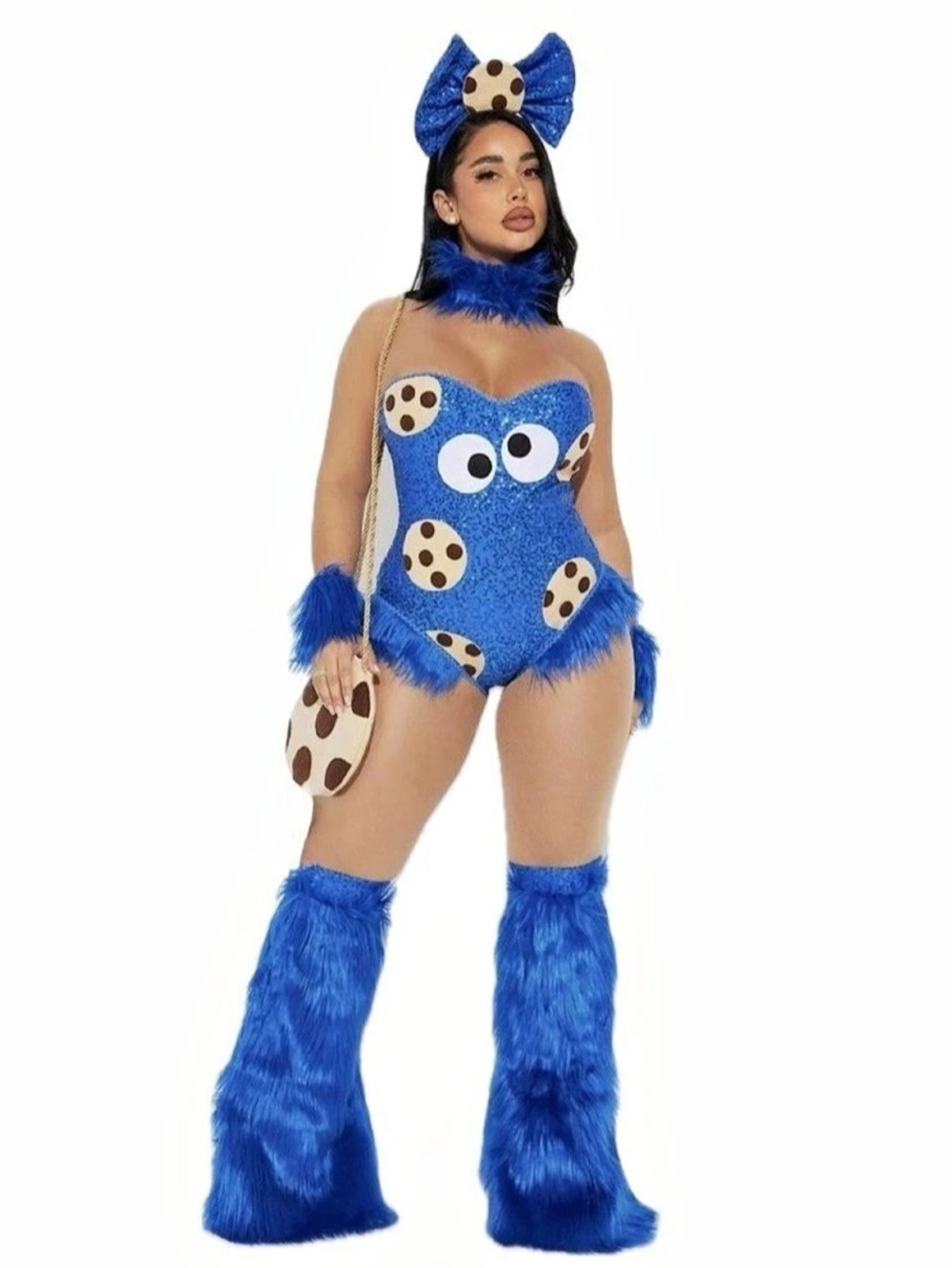 Blue Cookie Monster 6 Piece Costume Set